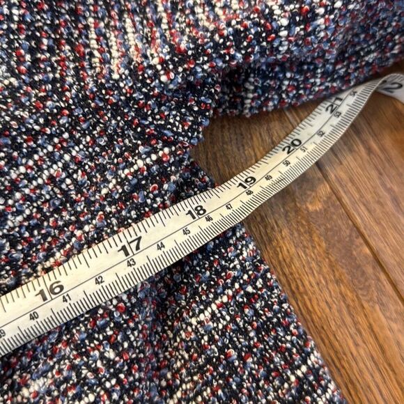 Talbots tweed blue and red open blazer jacket size small - Picture 8 of 9